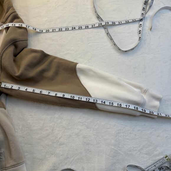 Alo Yoga Make Waves Hoodie Ivory Bone Gravel XS Womens / XXS Mens Sweatshirt EUC - Picture 7 of 16